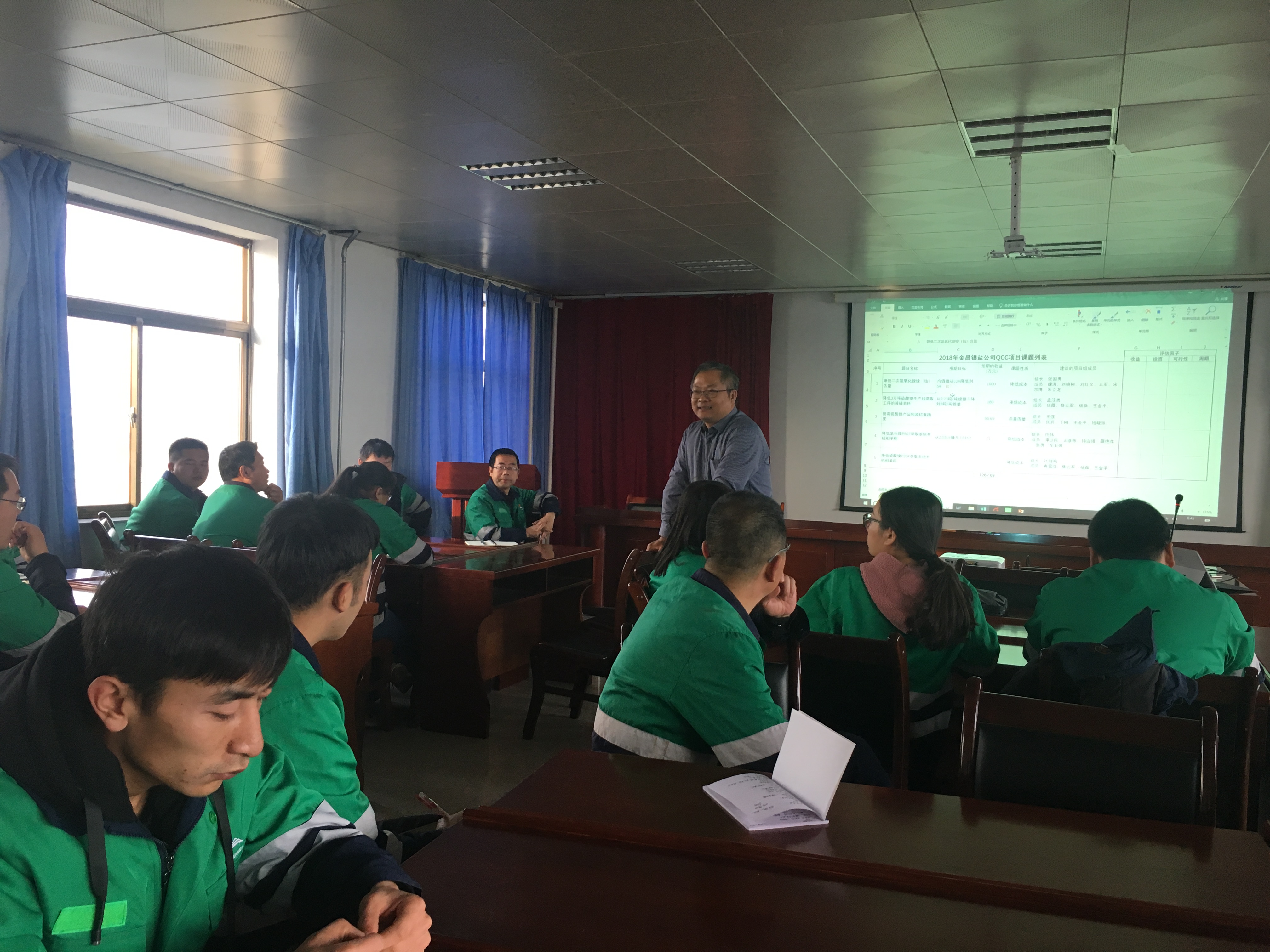 2018年11月 “QCC改善咨询项目”在金川集团镍盐有限公司成功举办